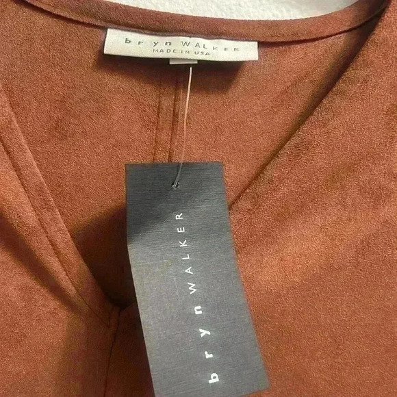 NWT BRYN WALKER BAXTER LONG SLEEVE FAUX SUEDE TUNIC TOP IN SIZE XS - Picture 6 of 6